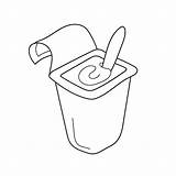 Simple coloring Page Funny Yogurt To Be Colored The book For  sketch template