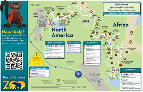 North Carolina Zoo Map and Brochure (2019 - 2023) | ThemeParkBrochures.net