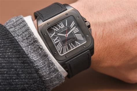 Cartier Santos 100 Carbon Watch Hands-On | aBlogtoWatch