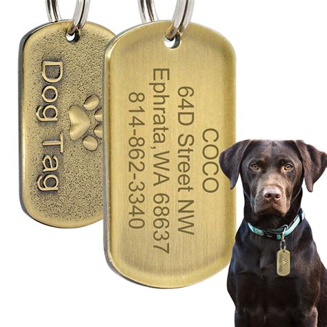 Personalisierte Hundemarken Militär Erkennungsmarke Edelstahl Name ...