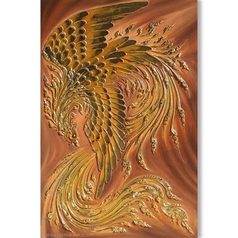 Exclusive Golden Eagle Painting For Sale | Royal Thai Art