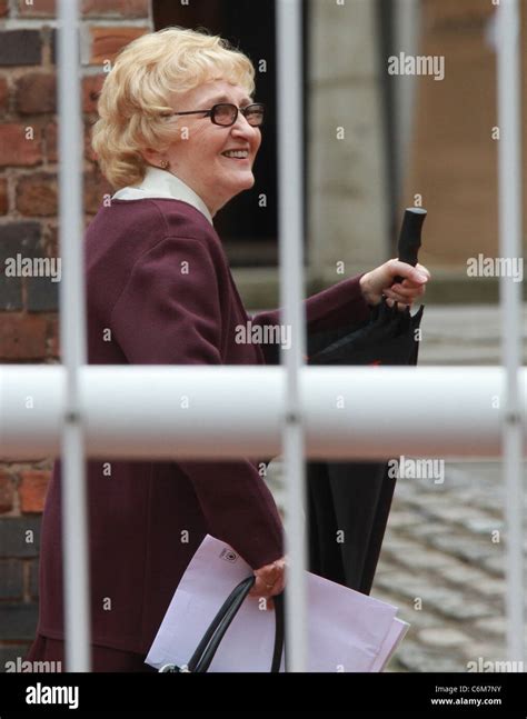 Eileen Derbyshire 'Coronation Street' stars arriving at the Granada Television studios ...