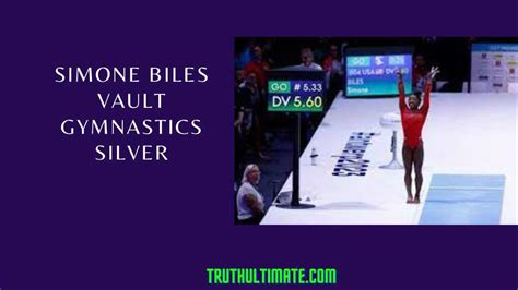 Simone Biles vault Gymnastics silver