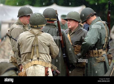 Soldiers, American soldiers from World War 2, reenactment society Stock Photo: 7967272 - Alamy