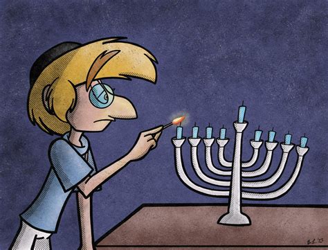 Lighting The Menorah-Hanukkah 2023 by IrishBeckyCartoons on DeviantArt