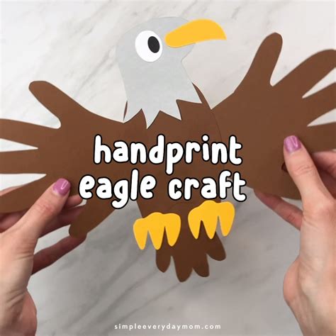 Handprint Bald Eagle Craft For Kids [Free Template] | Eagle craft, Camping crafts for kids ...