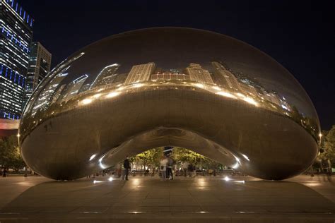 chicago bean at night | Cloud Gate, a public sculpture by In… | Flickr