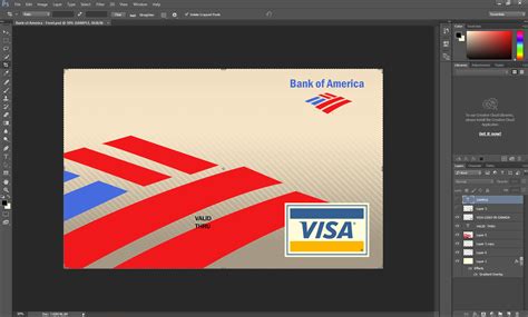 Bank of America Credit Card VISA PSD Template » Free PSD Template