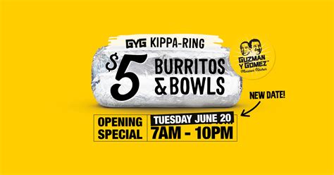 WELCOME GYG KIPPA-RING WITH $5 BURRITOS & BOWLS - GYG Mexican Kitchen