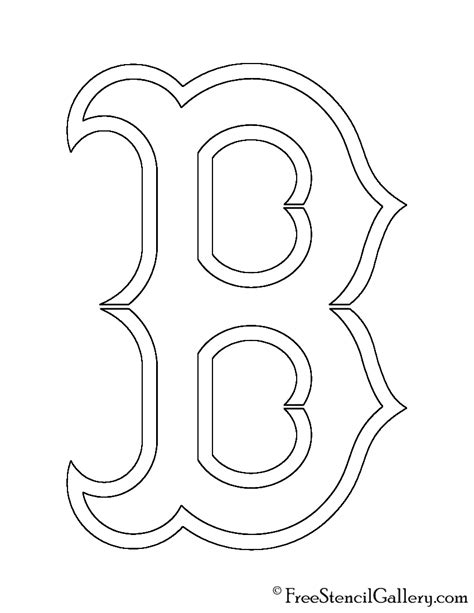 MLB - Boston Red Sox Logo Stencil | Free Stencil Gallery