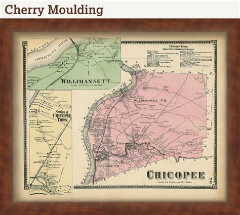 CHICOPEE Massachusetts 1870 Map Replica or Genuine ORIGINAL - Etsy