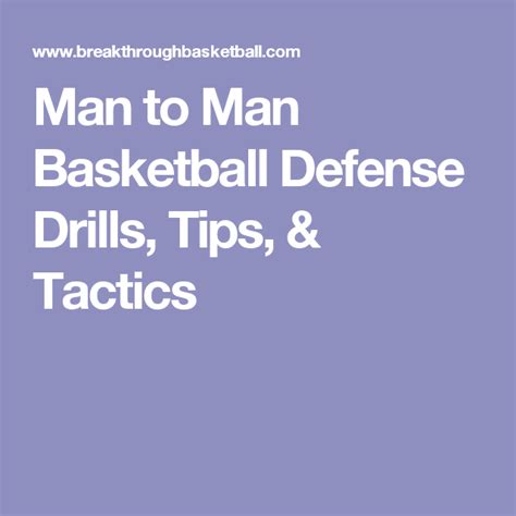 Man to Man Basketball Defense Drills, Tips, & Tactics | Basketball, Mens basketball, Basketball ...