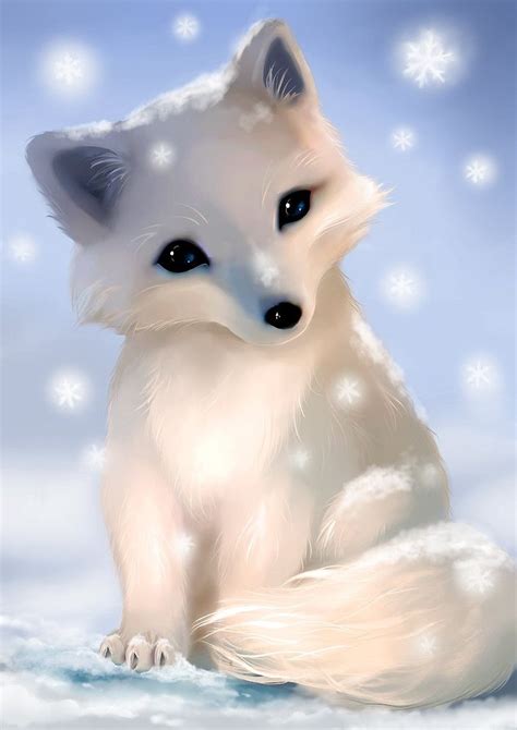 Image result for arctic fox | Cute animal drawings, Cute cartoon ...