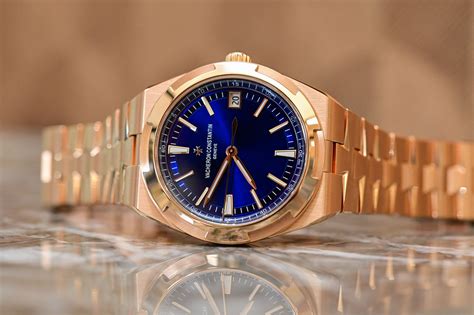 Vacheron Constantin Overseas Self-Winding Pink Gold Bracelet & Blue Dial