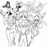 Kids Girl Superhero Coloring Page Sketch sketch template