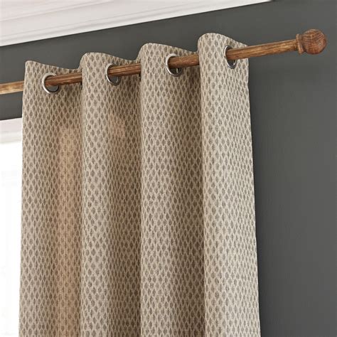 Dunelm Nevada Patterned Natural Brown Lined Eyelet Curtains (168cm x 182cm) | Curtains, Cream ...