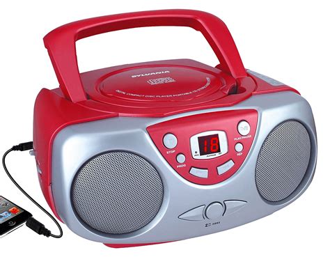 Sylvania SRCD243 Portable CD Player with AM/FM Radio, Boombox (Pink) - BIG nano - Best Shopping ...