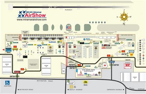 airshowsmallmap15 | Air show, Miramar, Map