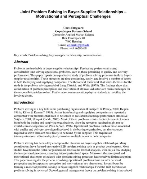 Business Problem Solving Proposal - 11+ Examples, Google Docs, Word ...