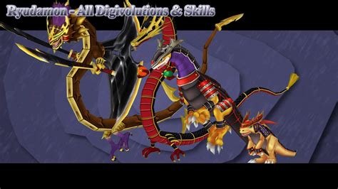 Digimon Masters Online: Ryudamon - All Digivolutions & Skills - YouTube