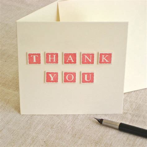 handmade 'thank you' card by chapel cards | notonthehighstreet.com