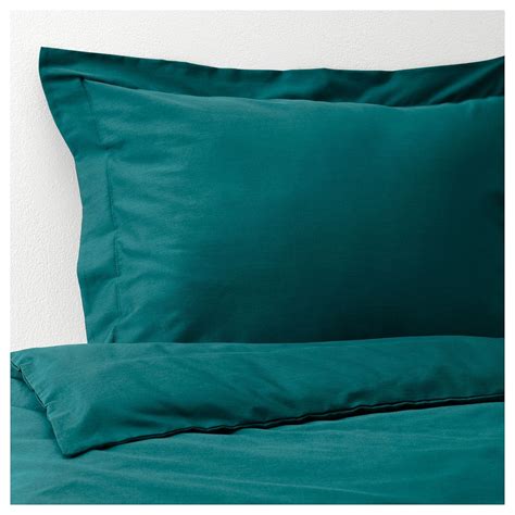 IKEA LUKTJASMIN Duvet cover and pillowcase(s) | Teal duvet cover, Green duvet covers, Teal bedding