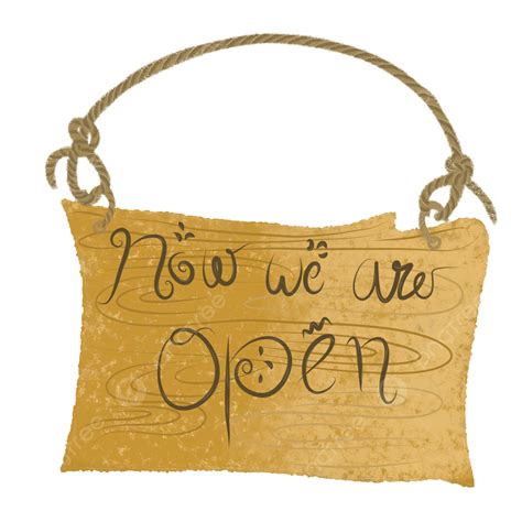 Now Open Sign PNG Transparent, Now We Are Open Wooden Sign, Wood, Sign, Shop PNG Image For Free ...