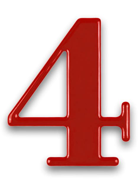 Number 4 In Red - ClipArt Best