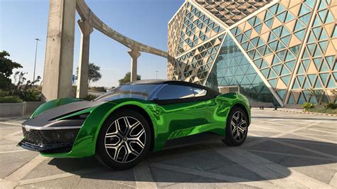 Supercar Blondie takes GFG Style's 2030 Saudi Arabia car for a spin