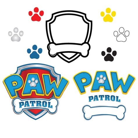 Dogs Paw Cartoon Logo Svg Files Paw Patrol Logo Svg Files Cartoon Cut ...