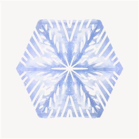 Aesthetic snowflake sticker, watercolor design | Premium Vector - rawpixel