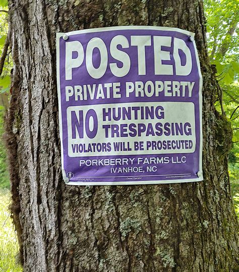 Posted Private Property No Hunting Trespassing Violators will be ...