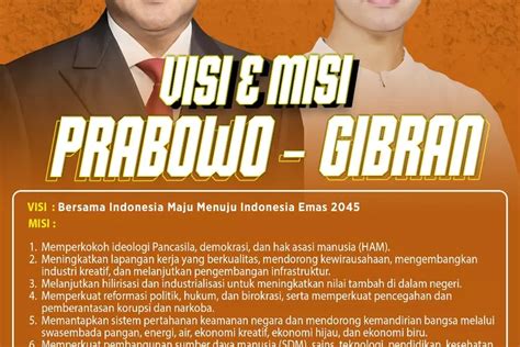 Visi Misi Prabowo-Gibran - Akurat