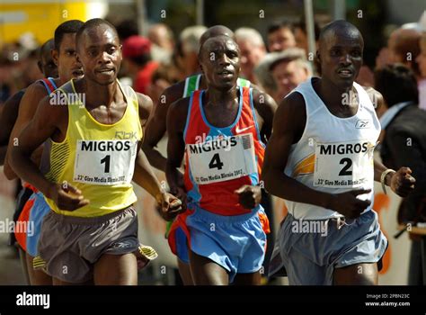 Keynan athletes, Micah Kogo, Evans Cheruiyot and Edwin Soi, from left ...