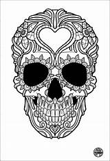Free Skull Designs Coloring Pages Download  sketch template