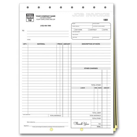 Carbon Copy Invoice Template