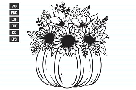 SunFlower Pumpkin Svg Pumpkin Svg Fall Graphic by Dakhashop · Creative ...