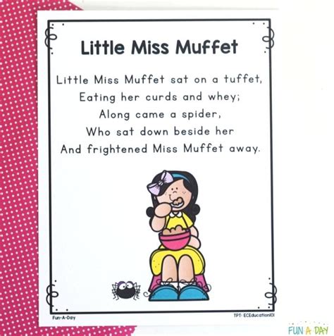 Little Miss Muffet Free Printable Sequencing Cards - Fun-A-Day!