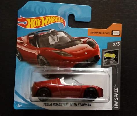 Hot Wheels Tesla Roadster Whit Starman HW Space 109/250 2019 Short Card ...