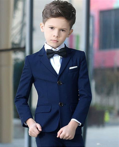 Blue Boys Suits kid Formal Wear for Wedding Party Custom Made Slim Fit ...