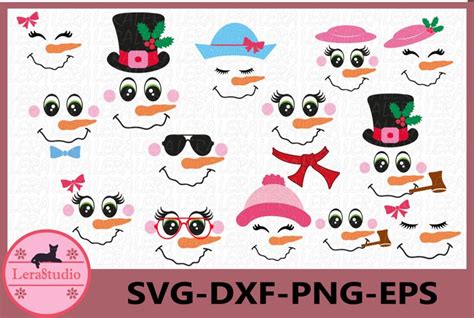 Snowman Face SVG | Design Bundles