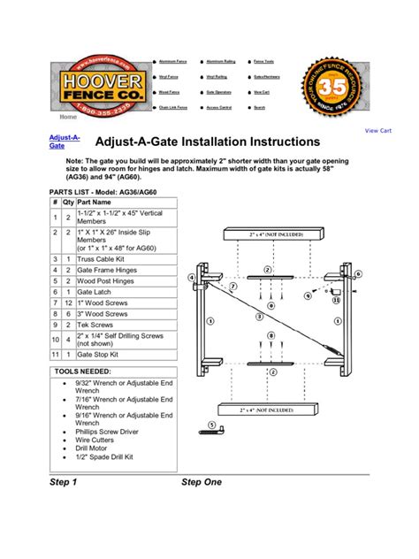 Adjust a Gate | Screw | Manufactured Goods