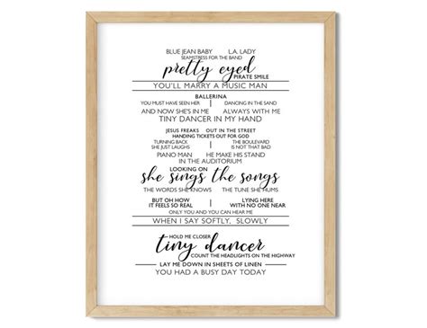 Tiny Dancer Elton John, Song Lyrics, Digital Download, 1970's Retro - Etsy