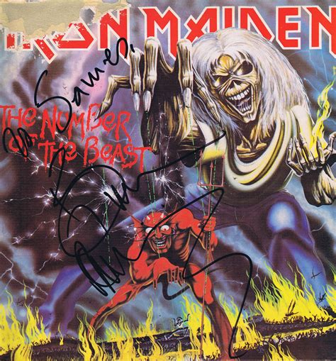 Iron Maiden - Number Of The Beast - A2/B2 - Signed by Bruce Dickinson # ...