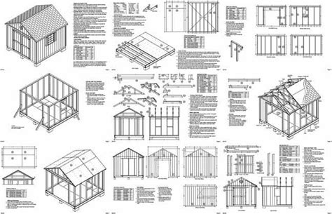 10' x 10' Gable Garden Storage Shed Plans, Design #21010