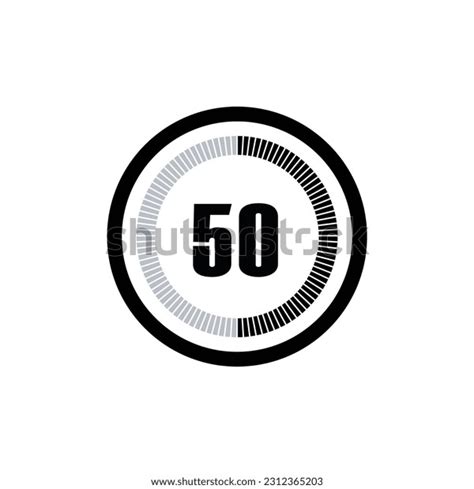 Timer 50 Minutes Seconds Hours Stopwatch Stock Vector (Royalty Free ...