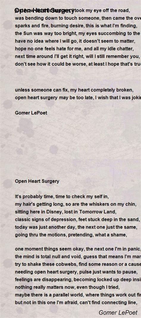 Open Heart Surgery Quotes Sayings. QuotesGram