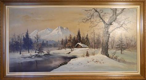 Snowy Landscape Painting at PaintingValley.com | Explore collection of ...