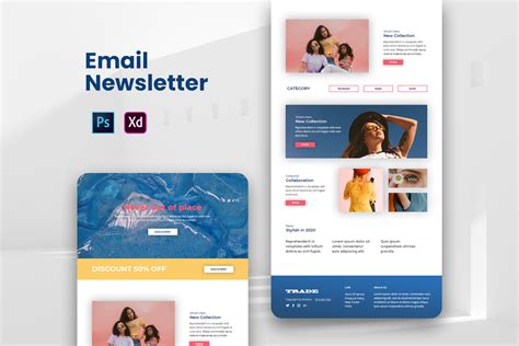 Email Newsletter Template Graphic by uicreativenet · Creative Fabrica