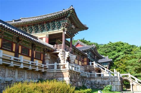 Traditional Korean Architecture at Bulguksa Temple Editorial Stock ...